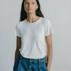 Ozma Raw Silk Classic Tee Natural Medium